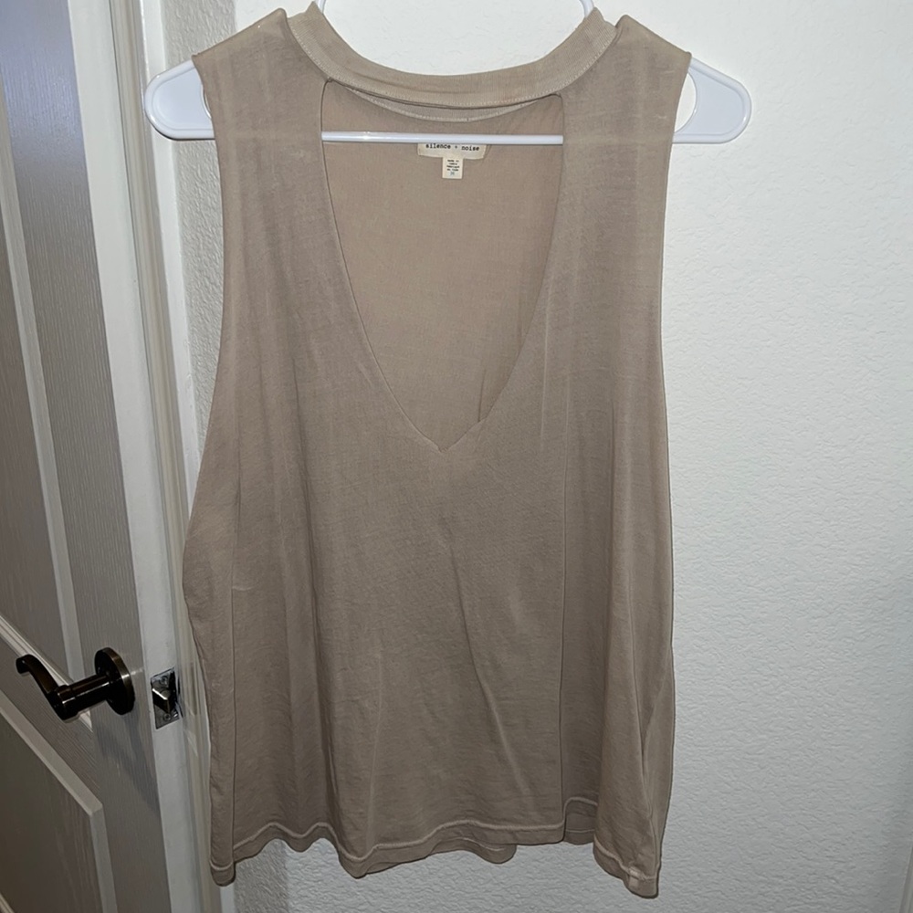 High Neck Low Cut Tank Top